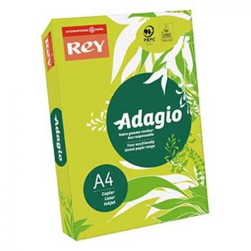 Papel Fotocopia Adagio(cd14)A4 80gr Verde KIWI 1x500 , ADAGIO , 1801087 , 3368220125703